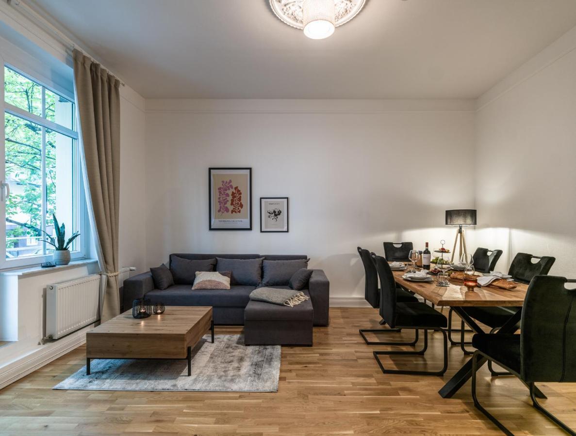 Hochwertige Altbauwohnung Im Modernen Stil In Wiesbaden - Kueche - Terrasse - Wlan - Zentral Eksteriør bilde