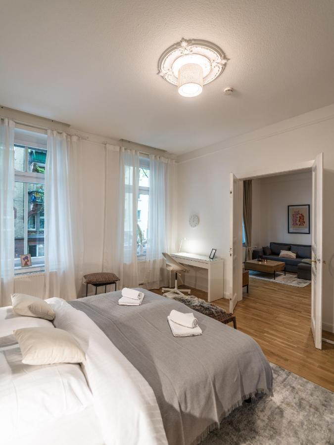 Hochwertige Altbauwohnung Im Modernen Stil In Wiesbaden - Kueche - Terrasse - Wlan - Zentral Eksteriør bilde